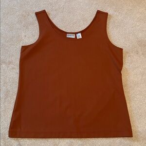Chico’s tank top microfiber contemporary crew neck size 2/L color: sienna NWT